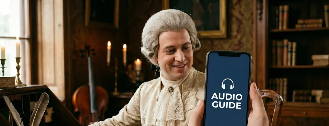 Prague Mozart exhibition ticket and audio guide