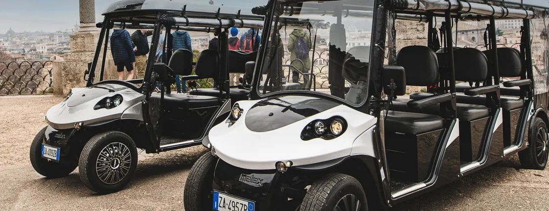 Rome city highlights guided tour by golf cart
