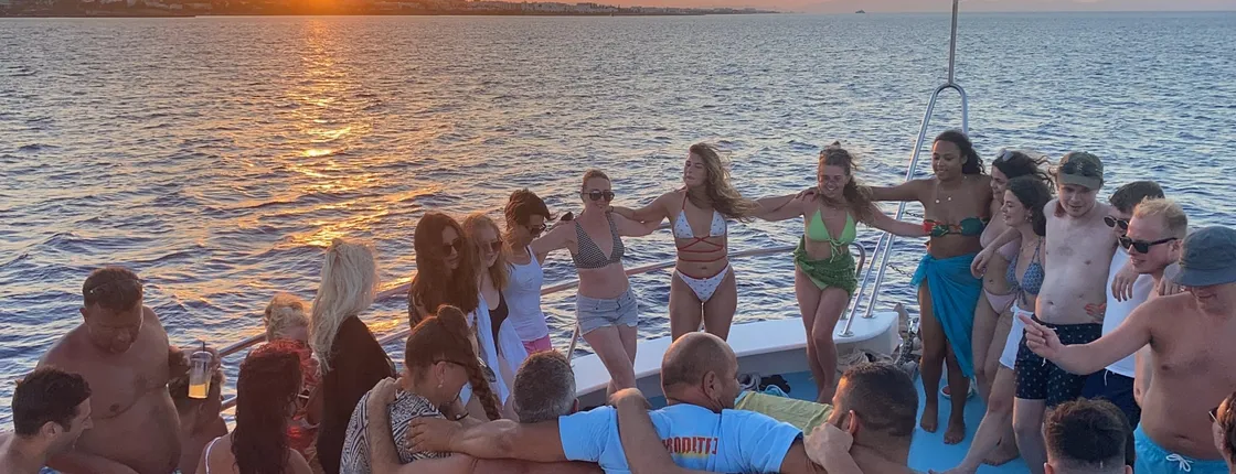Sunset cruise Cape Greco experience