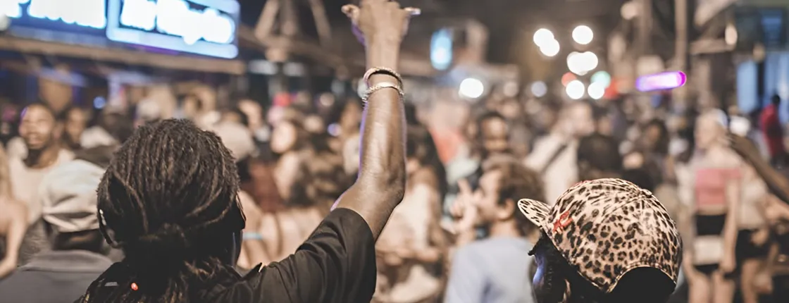 Street party in St. Lucia with private transport