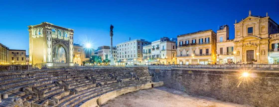 Lecce by Night from Salento Ionian Coast