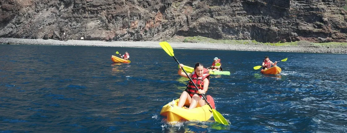 Masca Gorge kayak and snorkel tour from Los Gigantes