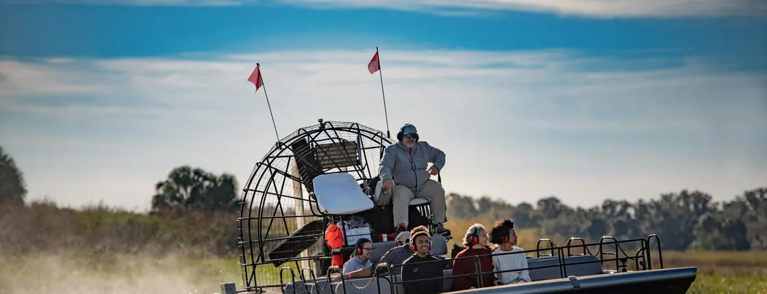 Scenic Central Florida Everglades airboat tour with park admission