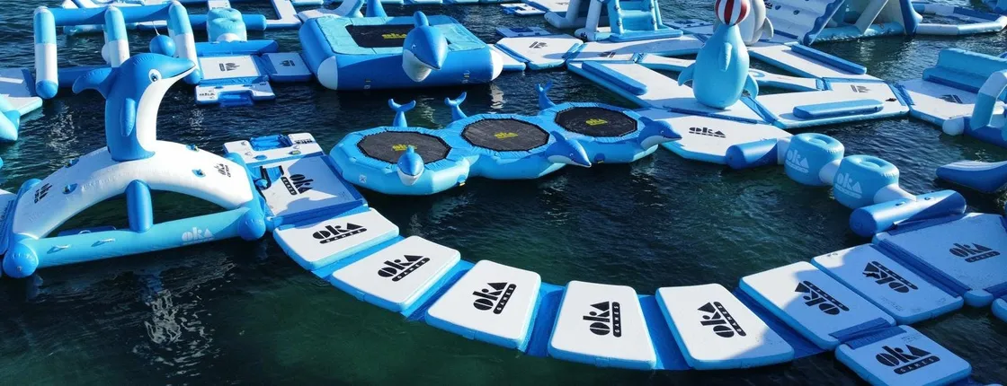 Inflatable Water Park Adventure in the Sea of Salou