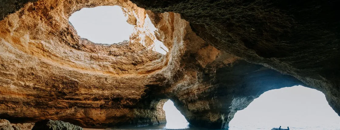 Benagil cave small boat tour experience from Armação de Pêra