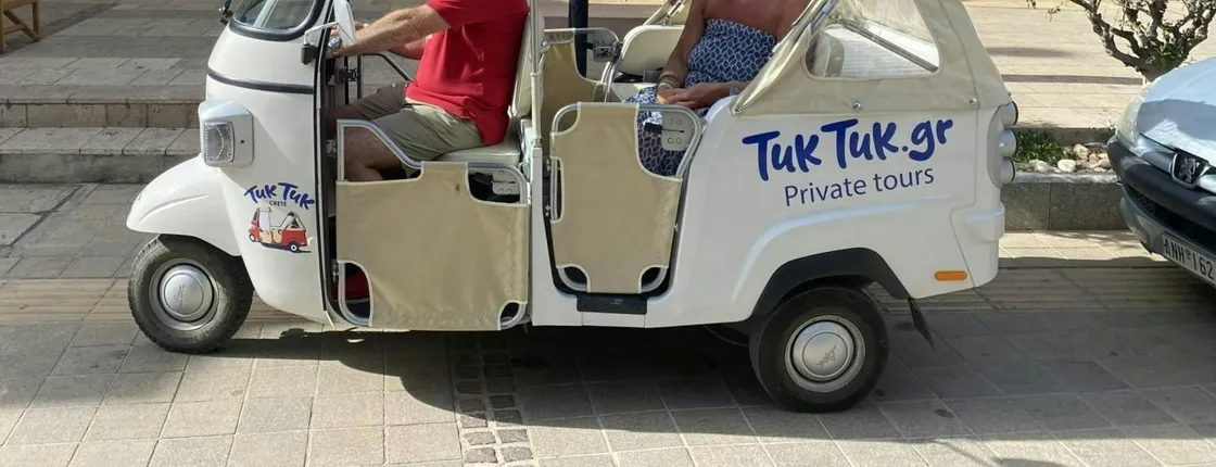 Malia to Sissi private tuk-tuk journey with tastings