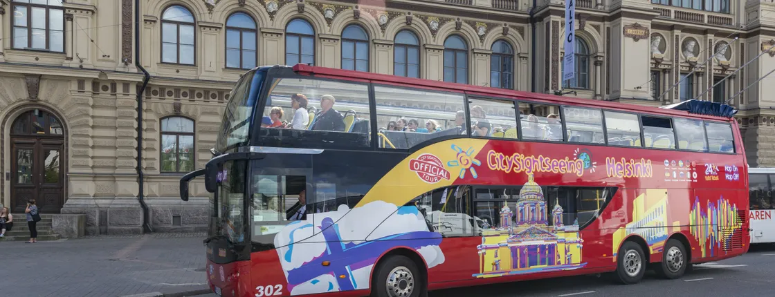 City Sightseeing hop-on hop-off bus tour of Helsinki