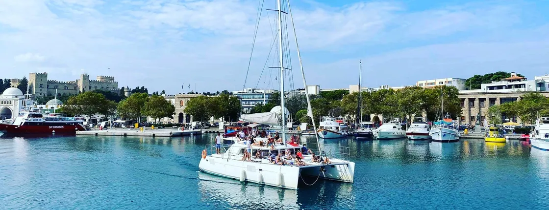 Catamaran day cruise with lunch in Rhodes