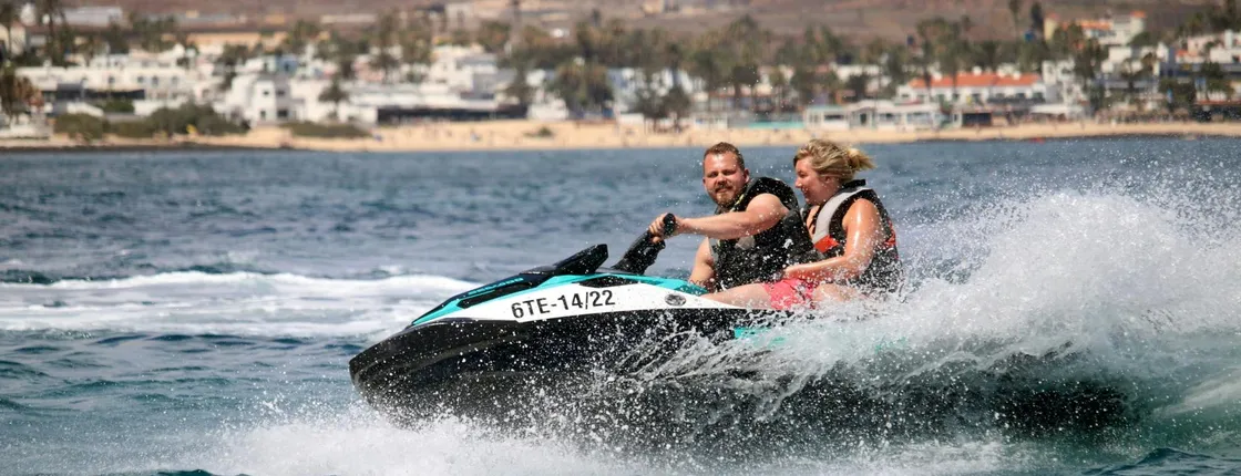Small group guided jet-ski tour in Fuerteventura
