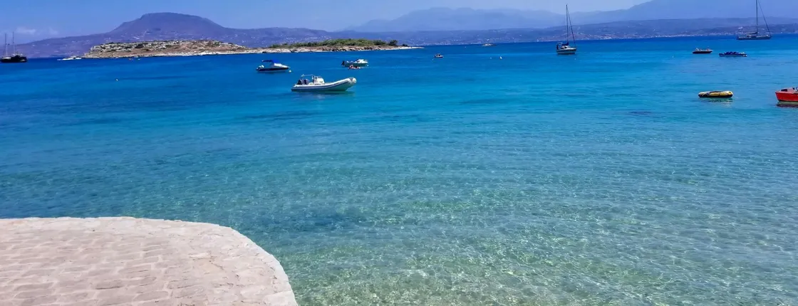 Catamaran cruise from Souda Port in western Crete