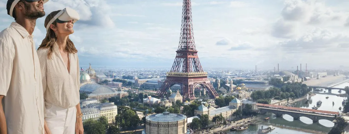 Eiffel Tower augmented reality outdoor tour at Champ-de-Mars
