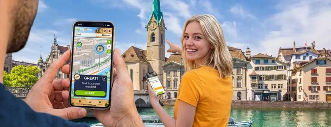 Self-guided digital scavenger hunt in Zurich