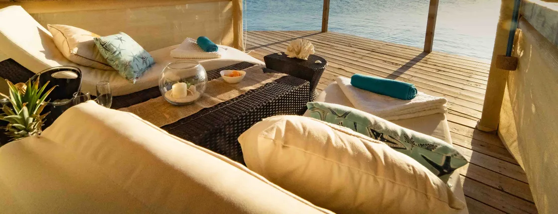 Pearl Island beach escape tour with a private ocean view cabana