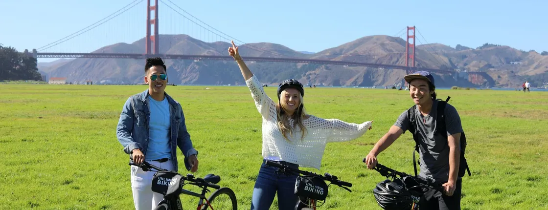 San Francisco eBike rental with route map