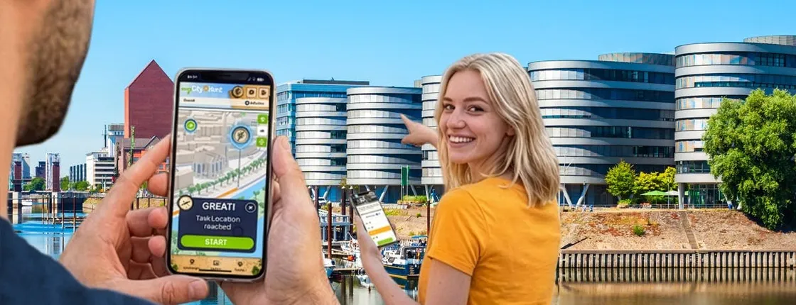 Self-guided digital scavenger hunt in Duisburg