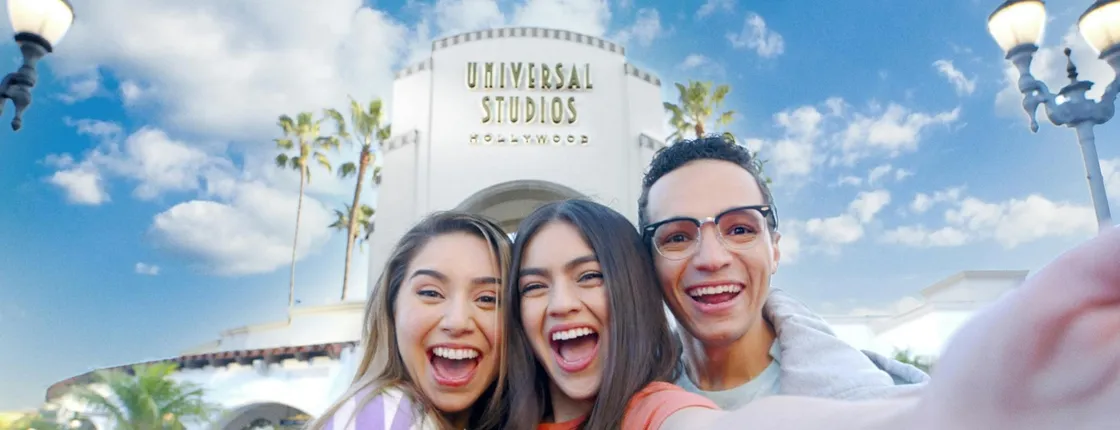 Universal Studios Hollywood entry with shuttle and hop-on hop-off tour