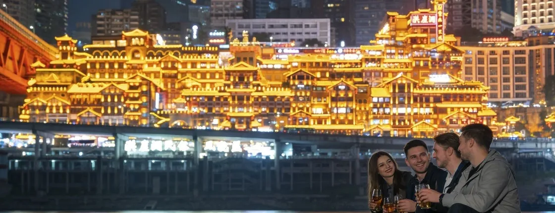 Enchanting Chongqing night illumination private tour