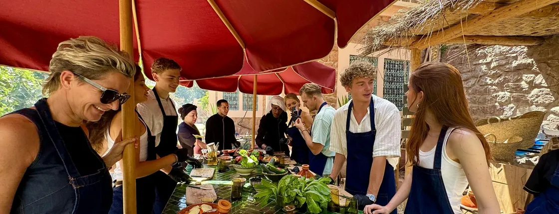 Marrakech cooking class in the Ourika Valley with swimming pool