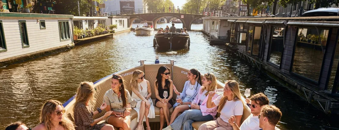 Amsterdam Canal Booze Cruise with Unlimited Drinks