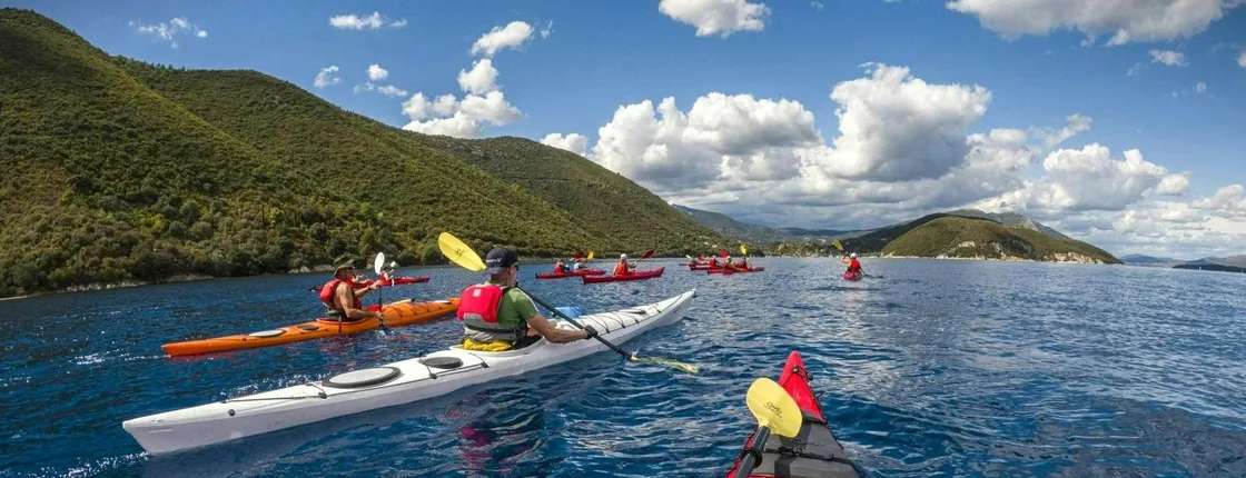 Kayaking tour to Skorpios and Madouri islands from Lefkada