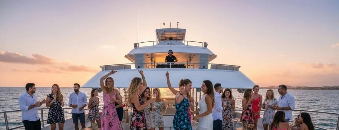 Sunset catamaran cruise on TwentyFive in Los Cabos