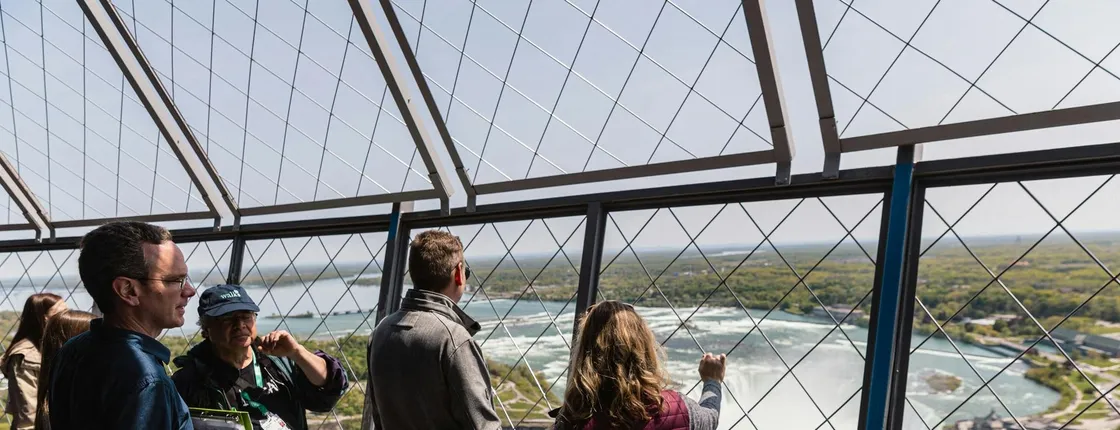 Niagara Falls Skylon Tower and behind the falls guided tour