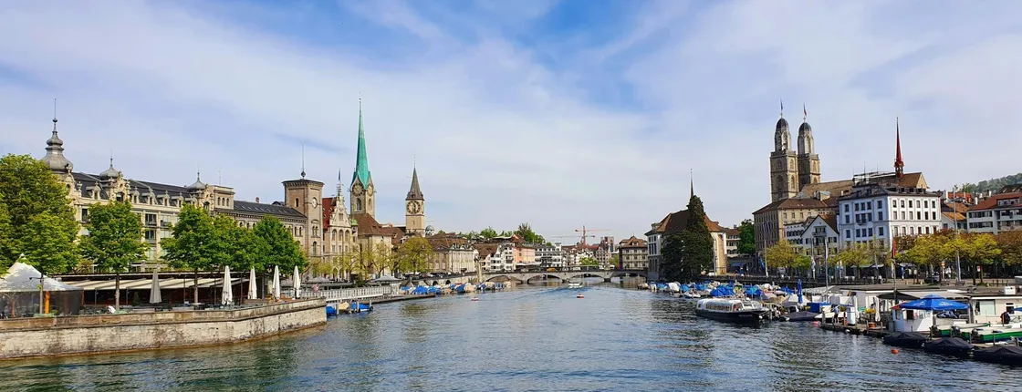 Zurich city exploration game with old town and river walk