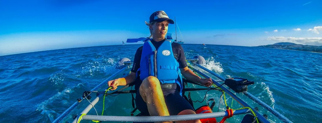 Transparent e-kayak guided tour in Fuerteventura