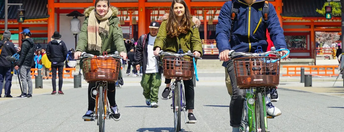 Kyoto historical cycling tour with the Golden Pavilion