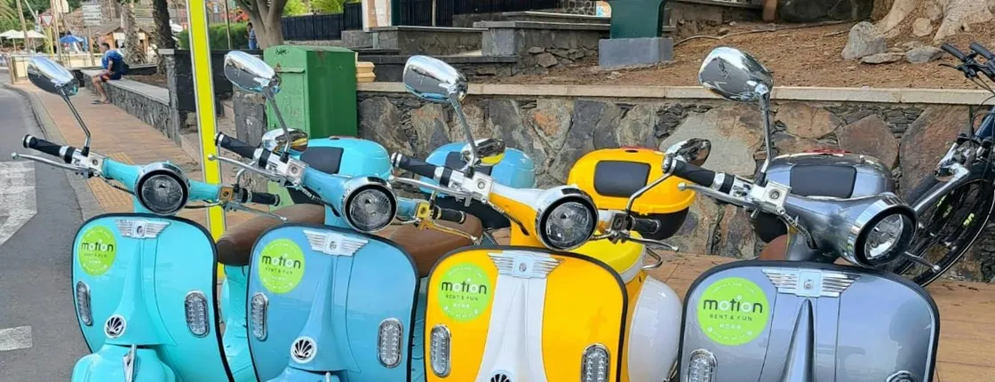 Vintage style electric scooter rental
