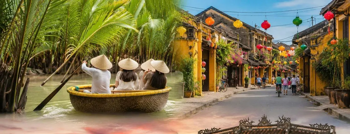 Hoi An guided tour with coconut village, old town visit and boat ride