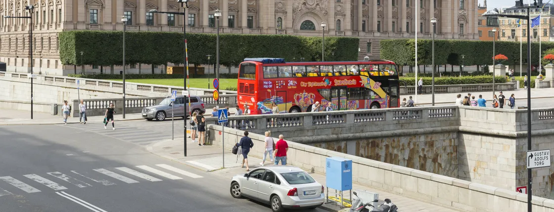 City Sightseeing hop-on hop-off bus tour of Stockholm