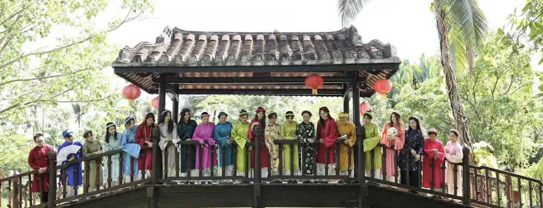 Ao Dai Museum guided tour with dress try-on, photos and tea break
