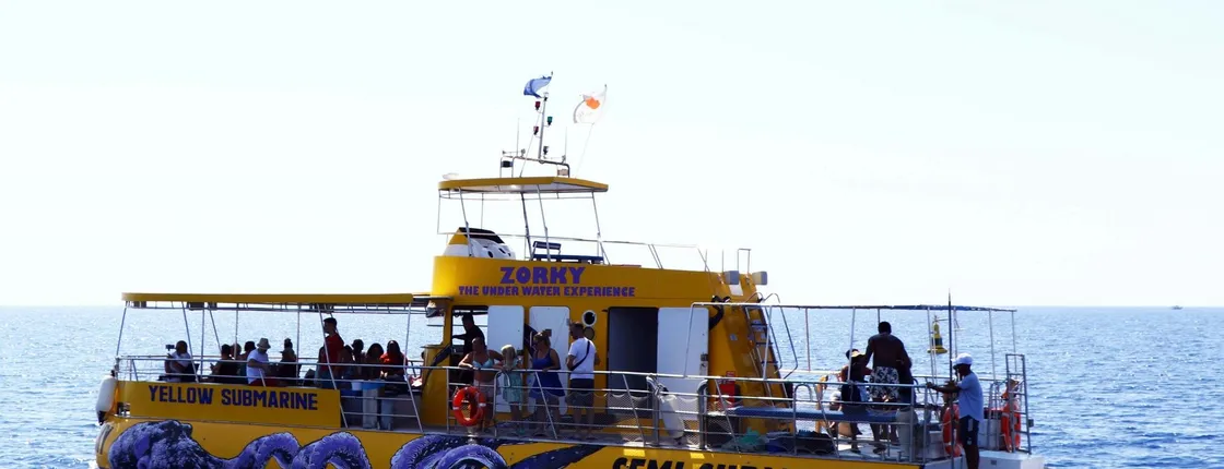 Yellow Submarine swim cruise with unlimited drinks from Larnaca