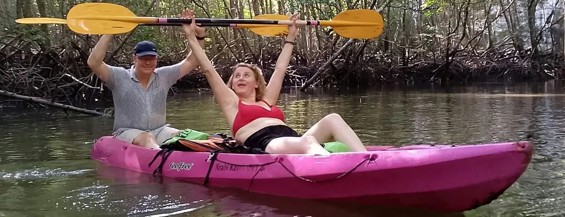 Kayaking through the Mangrove forest in Ao Thalane