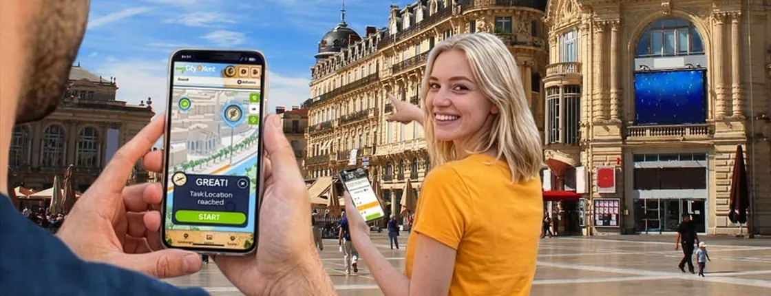 Self-guided digital scavenger hunt in Montpellier