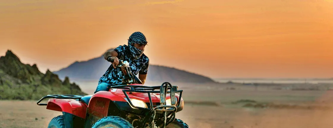 Premium quad bike adventure with Bedouin food and tea from Sharm