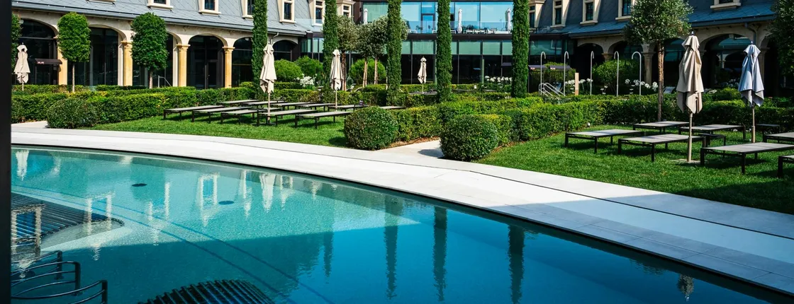 Early morning wellness spa in Terme De Montel in Milan
