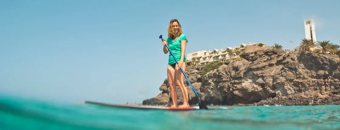 Stand-Up-Paddle for beginners in Morro Jable Bay