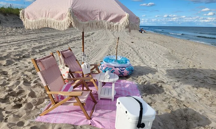 West Palm Beach Day: Umbrella, Chairs, Yeti, JBL Speaker, Towels+