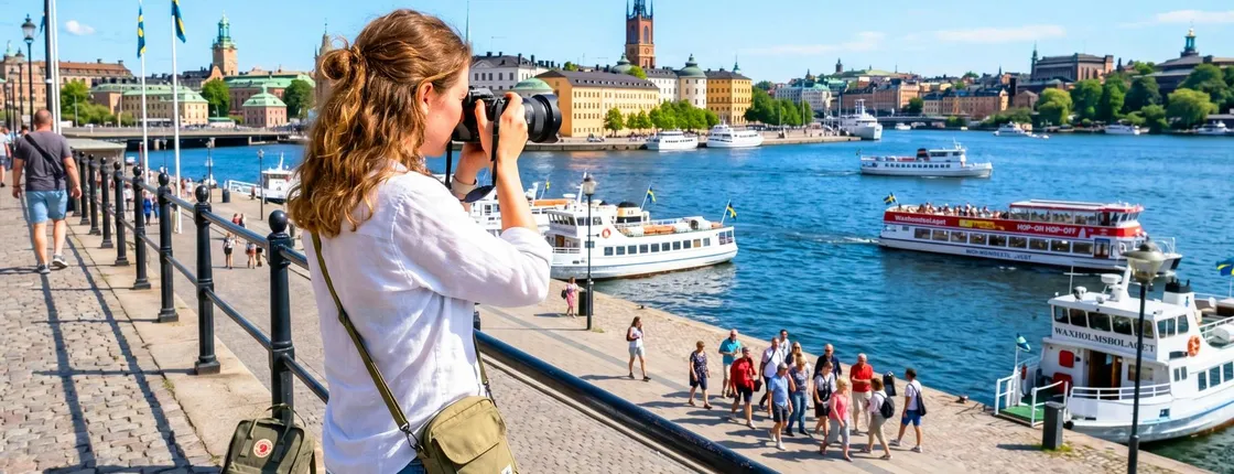Stockholm combo tickets with hop-on hop-off bus and boat tour