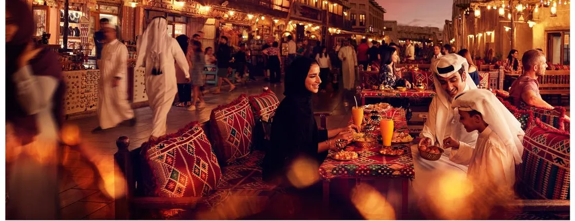 Doha sunset dhow cruise and guided street food walking tour
