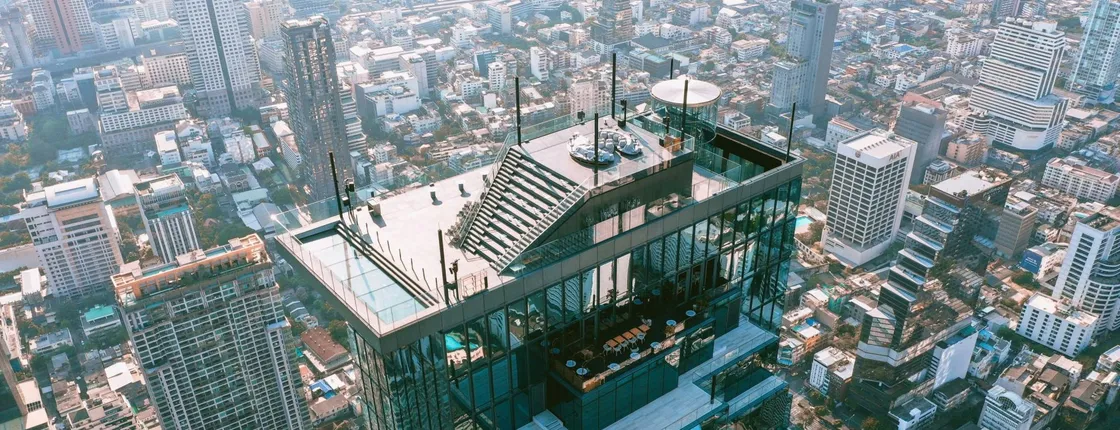 Mahanakhon SkyWalk admission with rooftop upgrade and a drink