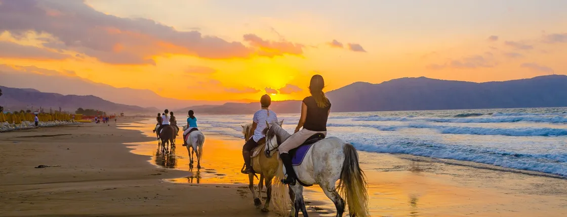 Bali beach horse riding and Tibumana waterfall tour