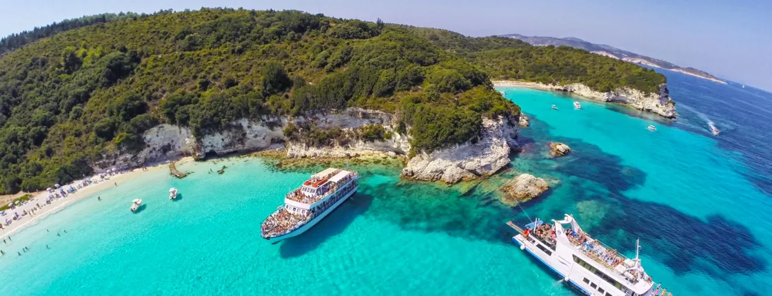 Cruise from Corfu to Paxos and Antipaxos with Blue Caves visit
