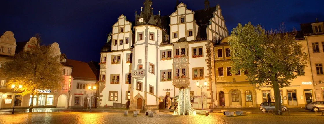 Saalfeld walking tour at night with guide