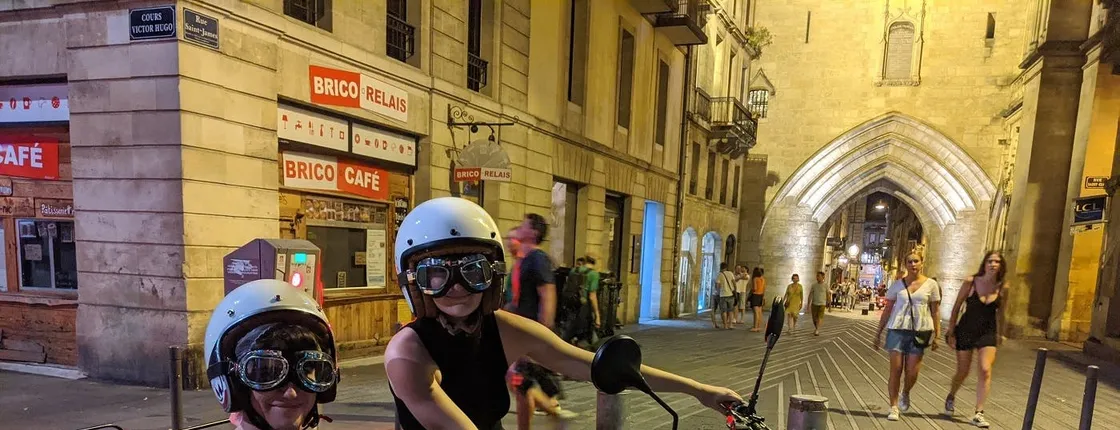 Night sidecar ride in Bordeaux