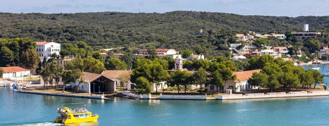 Mahon Harbour Yellow Catamarans cruise with underwater views