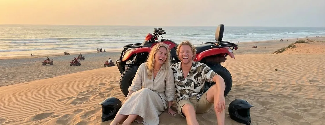 Quad adventure in Morocco's desert with traditional mint tea