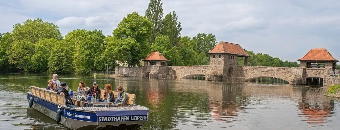 Leipzig city sightseeing cruise by motorboat
